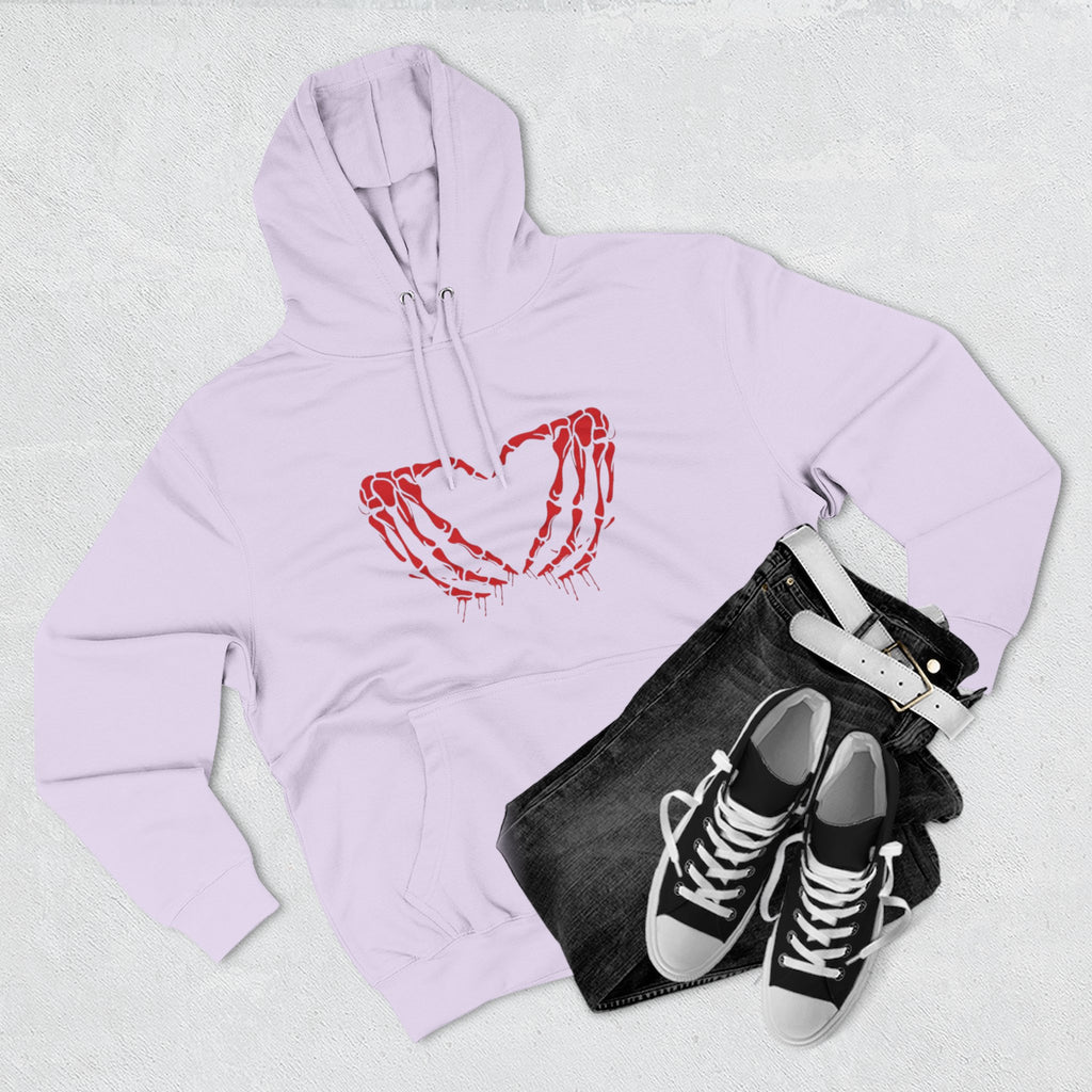 Heart & Eye Graphic Hoodie, Trendy Fleece Sweatshirt for Art Lovers, Unique Gift for Halloween, Edgy Cozy Wear, Perfect for Fall Layers