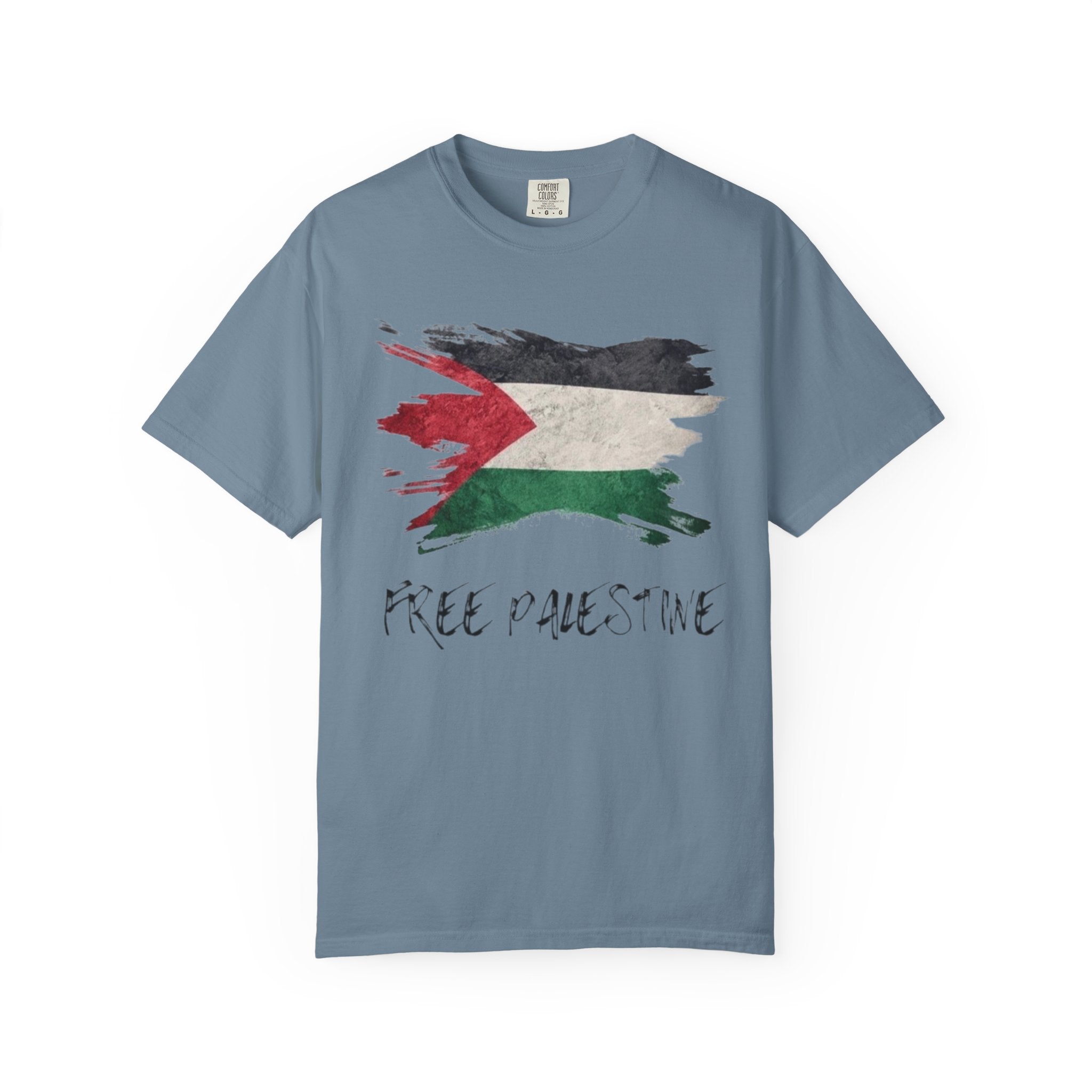 Free Palestine Garment-Dyed Unisex T-Shirt, Casual Wear, Activism Apparel, Gift for Supporters, Vintage Style Tee