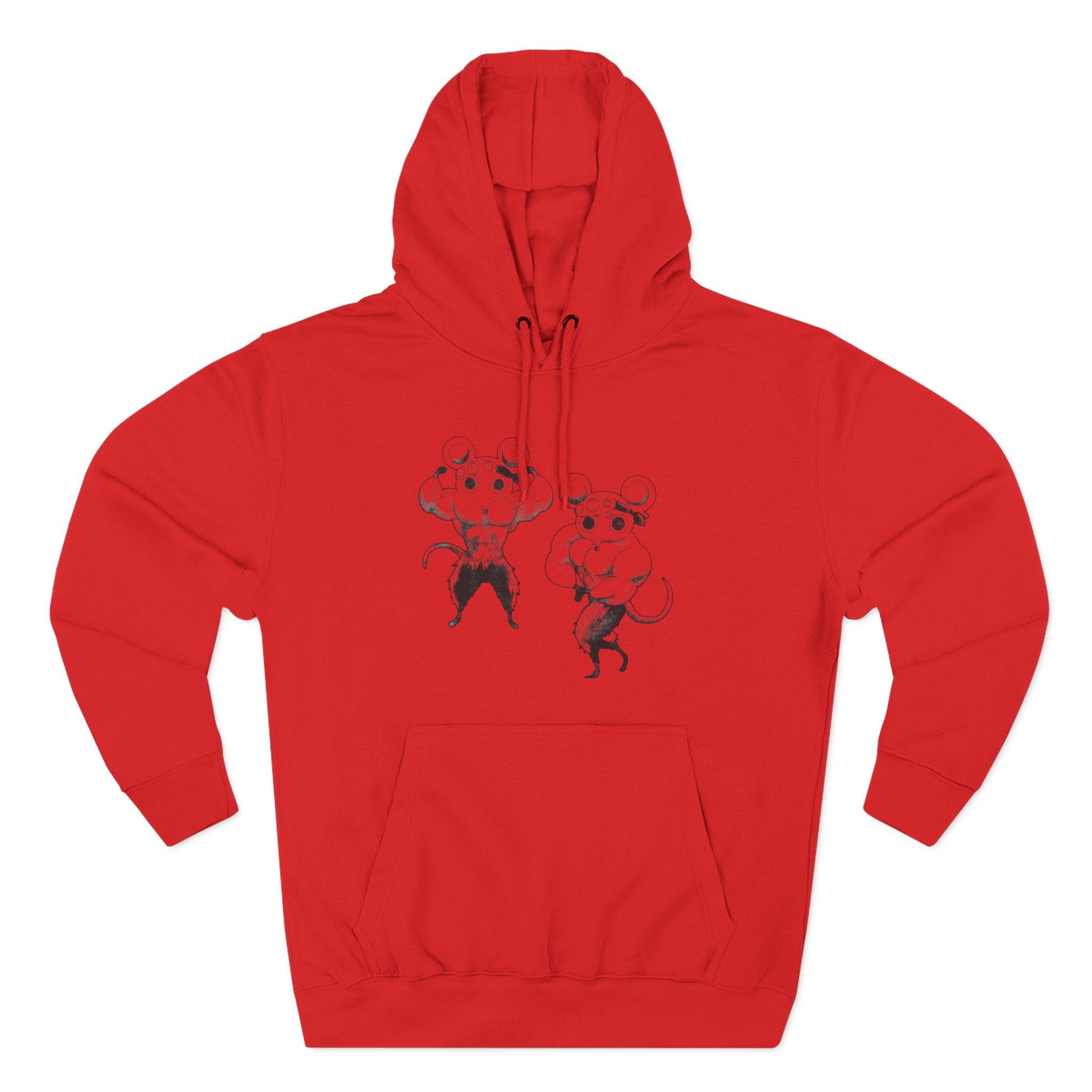 Anime Gym Rats Three-Panel Fleece Hoodie, Finess Body Builder Sweatshirt, Demon Slayer Gym Hoodie, Workout Anime Hoodie, Fitness Anime