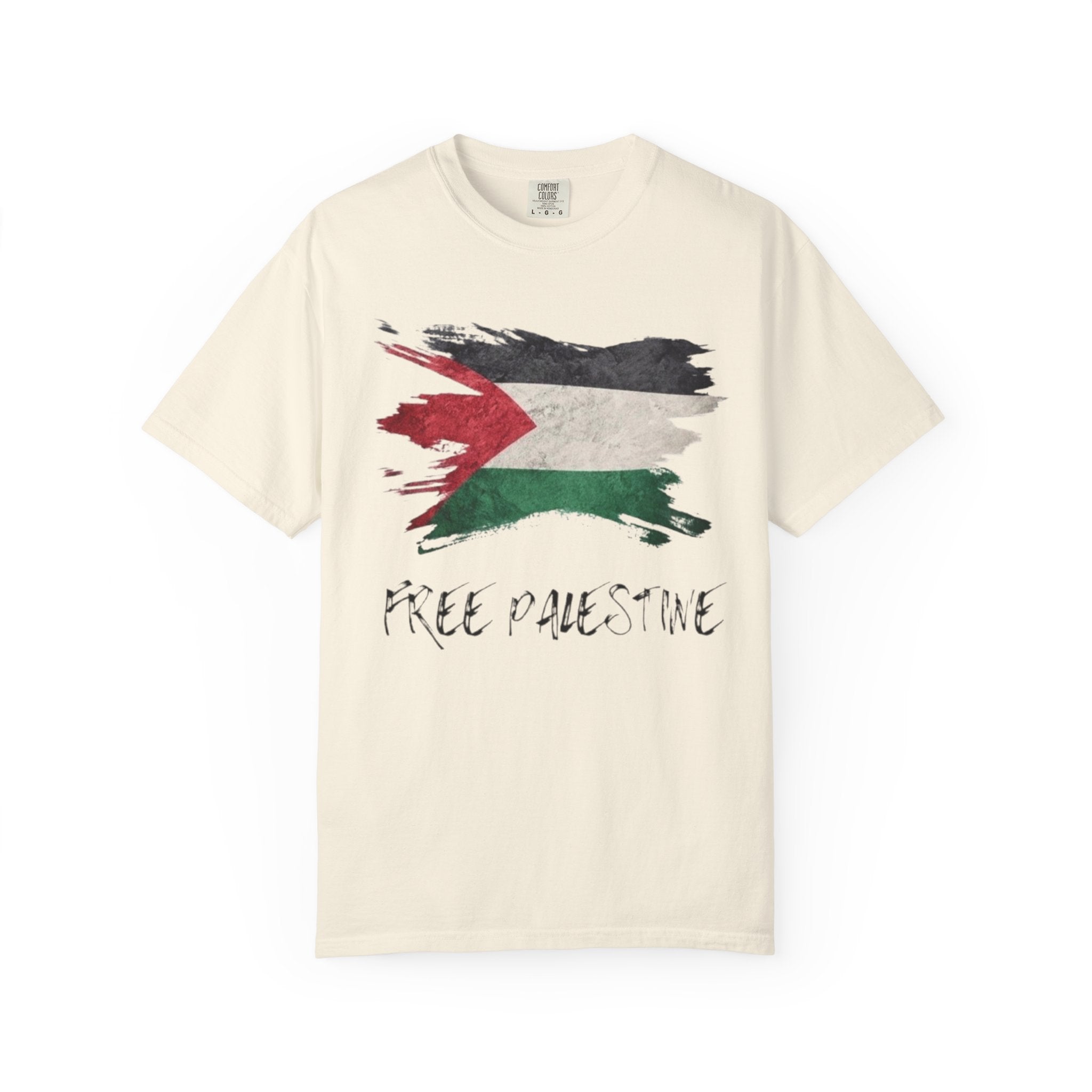 Free Palestine Garment-Dyed Unisex T-Shirt, Casual Wear, Activism Apparel, Gift for Supporters, Vintage Style Tee