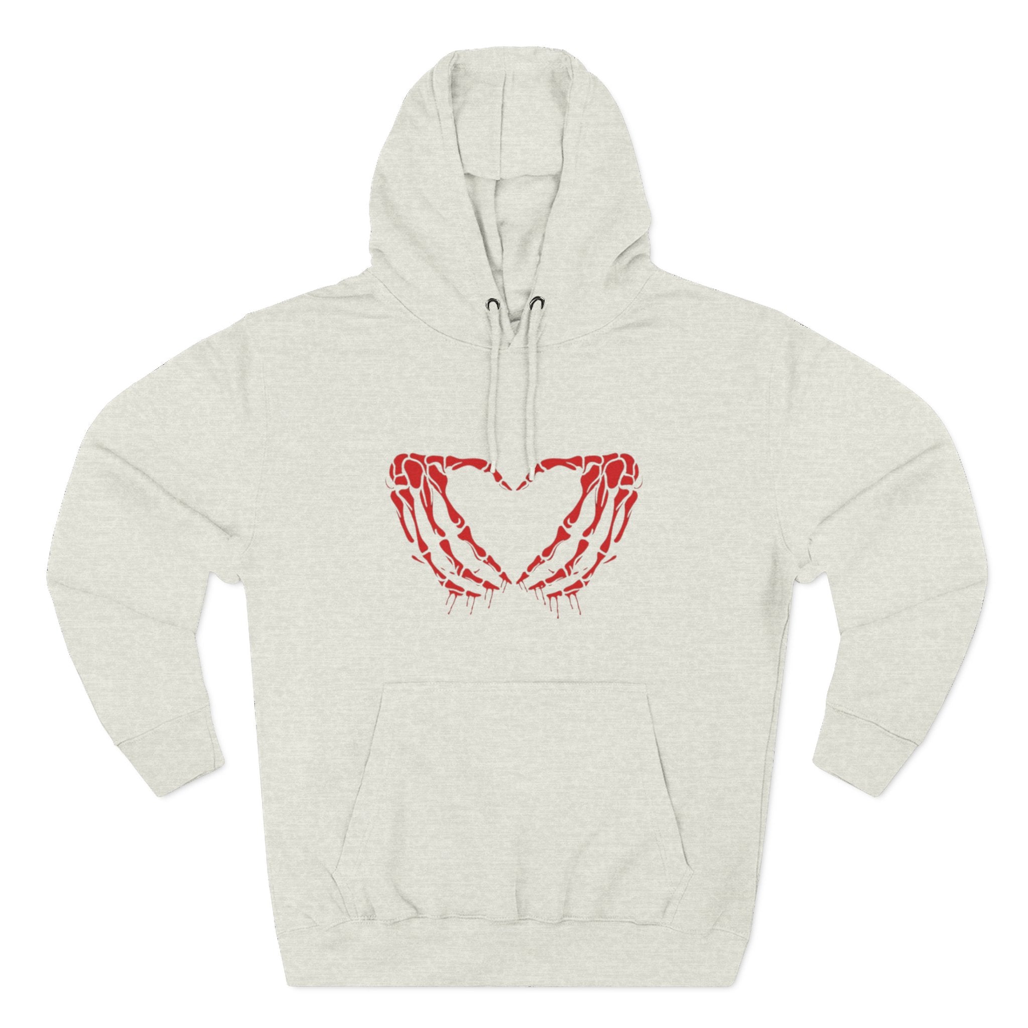 Heart & Eye Graphic Hoodie, Trendy Fleece Sweatshirt for Art Lovers, Unique Gift for Halloween, Edgy Cozy Wear, Perfect for Fall Layers
