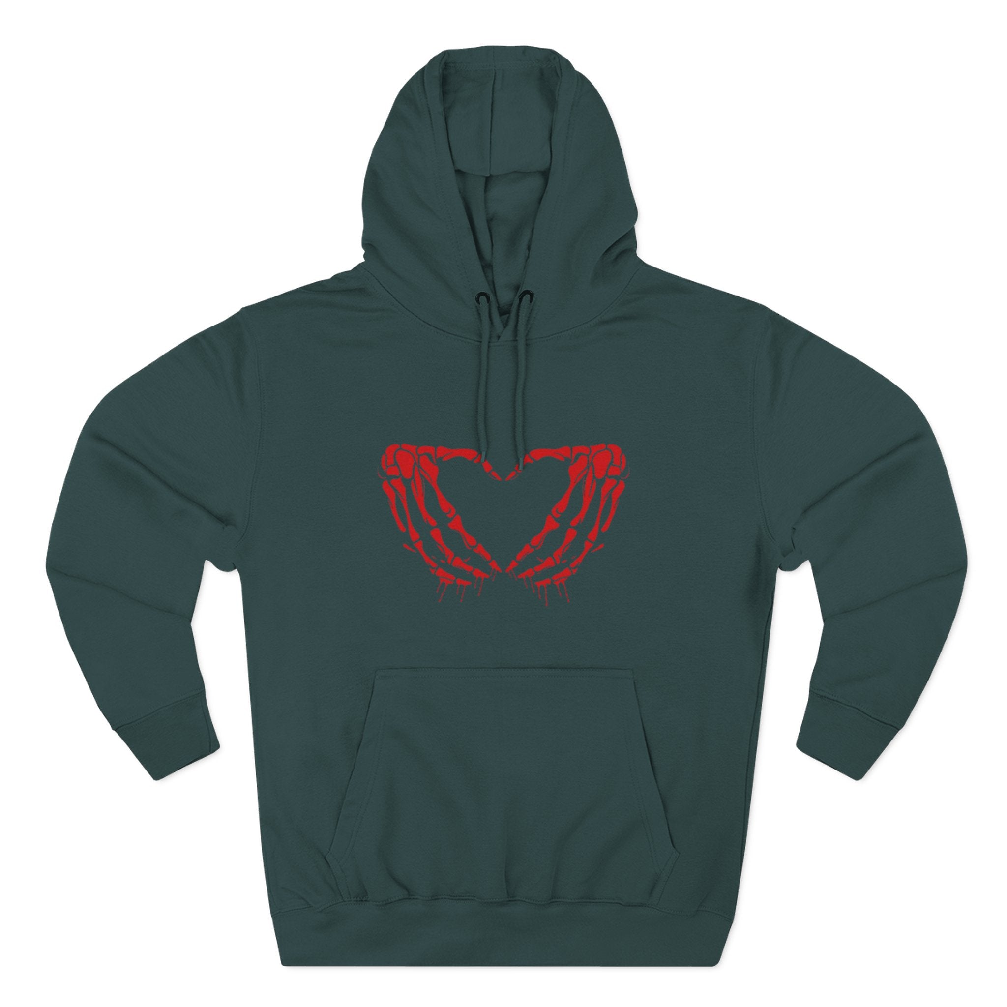 Heart & Eye Graphic Hoodie, Trendy Fleece Sweatshirt for Art Lovers, Unique Gift for Halloween, Edgy Cozy Wear, Perfect for Fall Layers