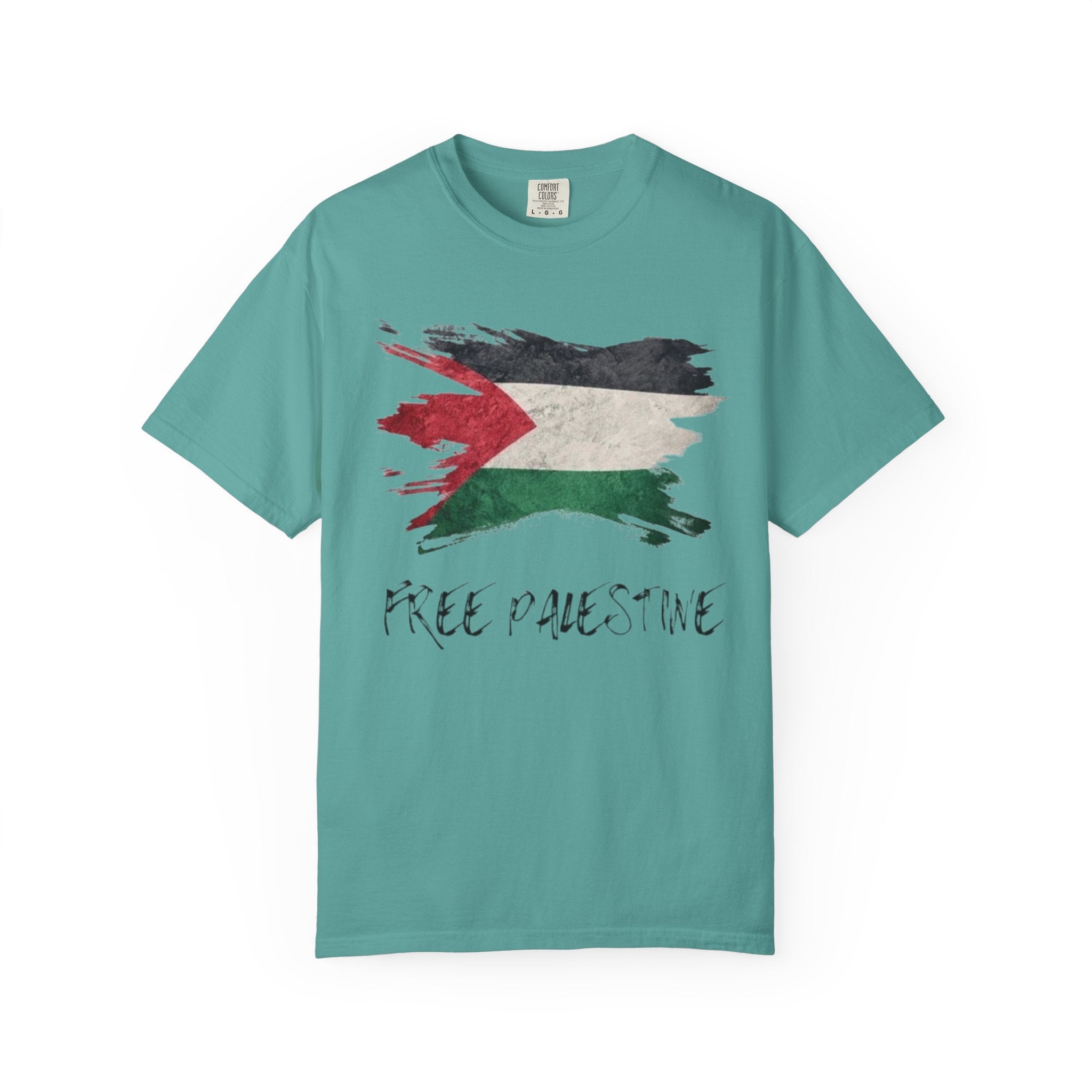 Free Palestine Garment-Dyed Unisex T-Shirt, Casual Wear, Activism Apparel, Gift for Supporters, Vintage Style Tee