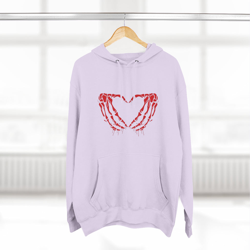 Heart & Eye Graphic Hoodie, Trendy Fleece Sweatshirt for Art Lovers, Unique Gift for Halloween, Edgy Cozy Wear, Perfect for Fall Layers