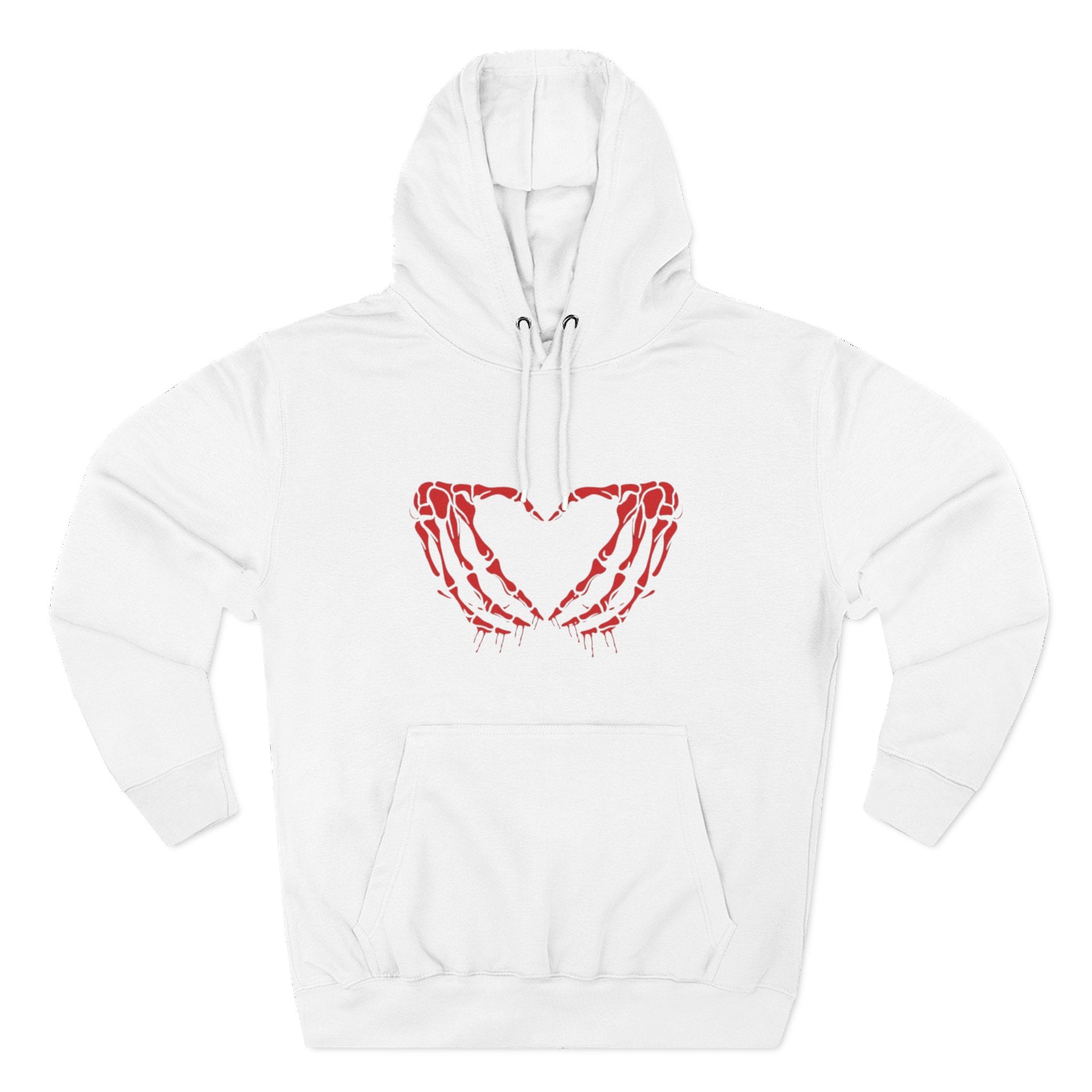 Heart & Eye Graphic Hoodie, Trendy Fleece Sweatshirt for Art Lovers, Unique Gift for Halloween, Edgy Cozy Wear, Perfect for Fall Layers