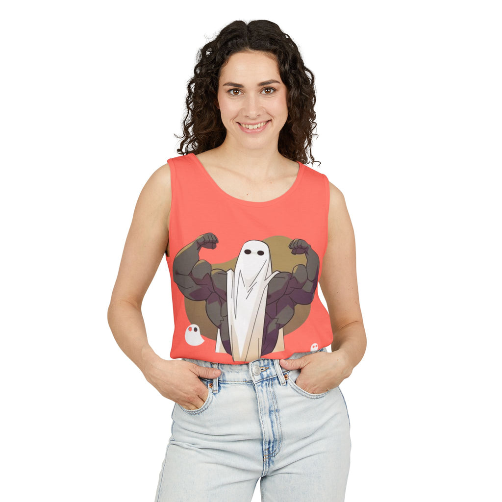 Vintage Distressed Unisex Tank Top - Retro Gym Ghost Shirt, Muscle Tee, Workout Sleeveless Top, Fitness Tank, Athletic Wear
