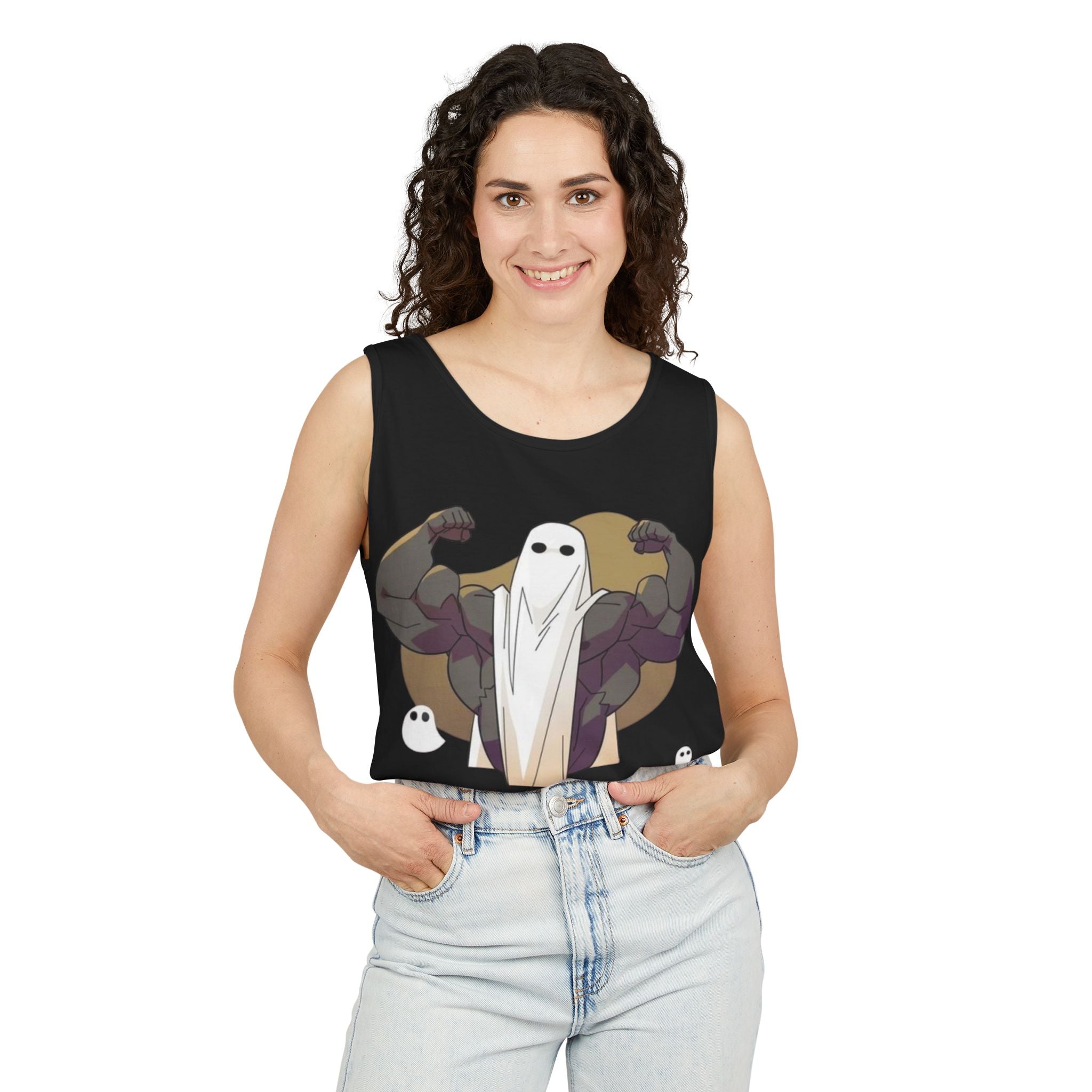 Vintage Distressed Unisex Tank Top - Retro Gym Ghost Shirt, Muscle Tee, Workout Sleeveless Top, Fitness Tank, Athletic Wear