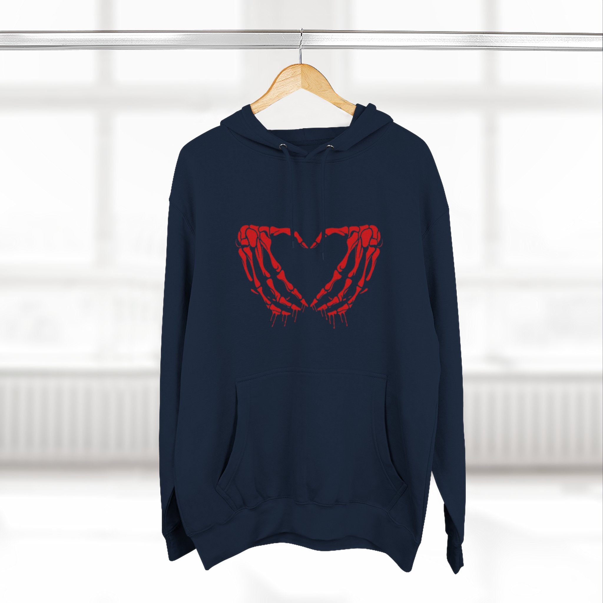 Heart & Eye Graphic Hoodie, Trendy Fleece Sweatshirt for Art Lovers, Unique Gift for Halloween, Edgy Cozy Wear, Perfect for Fall Layers