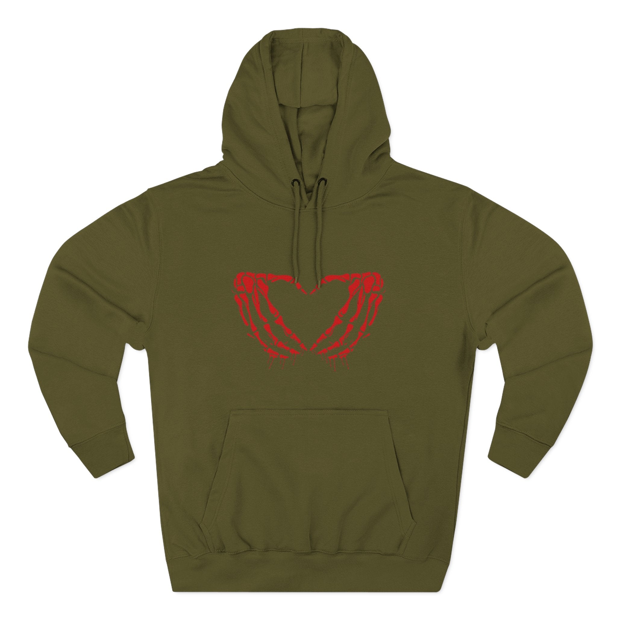 Heart & Eye Graphic Hoodie, Trendy Fleece Sweatshirt for Art Lovers, Unique Gift for Halloween, Edgy Cozy Wear, Perfect for Fall Layers