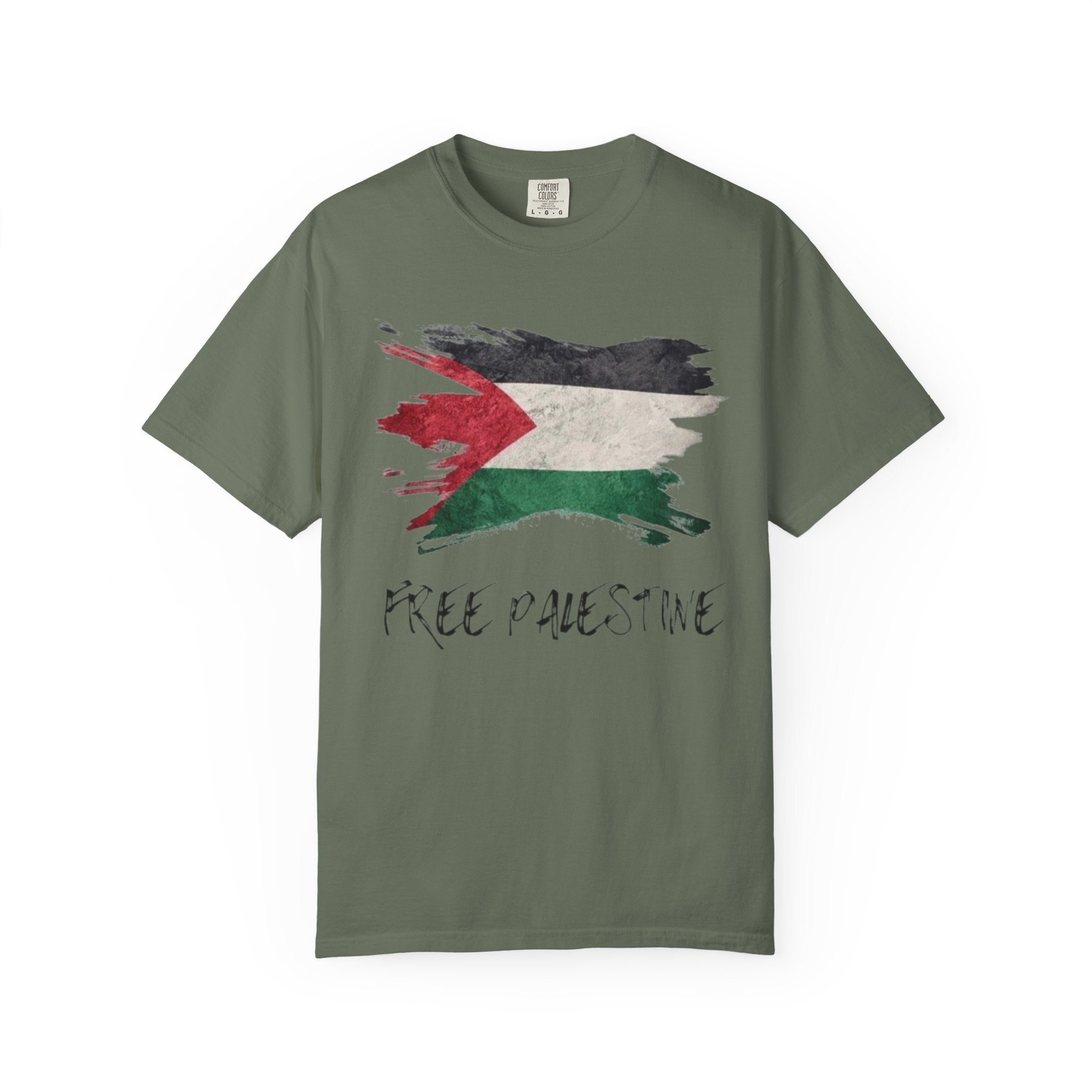 Free Palestine Garment-Dyed Unisex T-Shirt, Casual Wear, Activism Apparel, Gift for Supporters, Vintage Style Tee