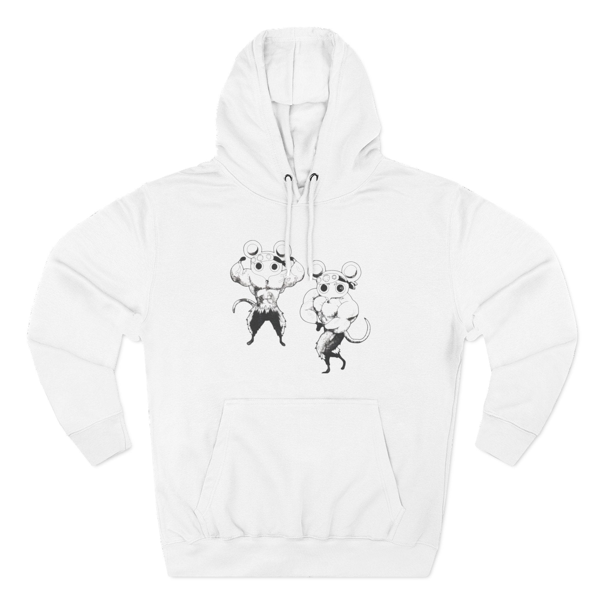 Anime Gym Rats Three-Panel Fleece Hoodie, Finess Body Builder Sweatshirt, Demon Slayer Gym Hoodie, Workout Anime Hoodie, Fitness Anime