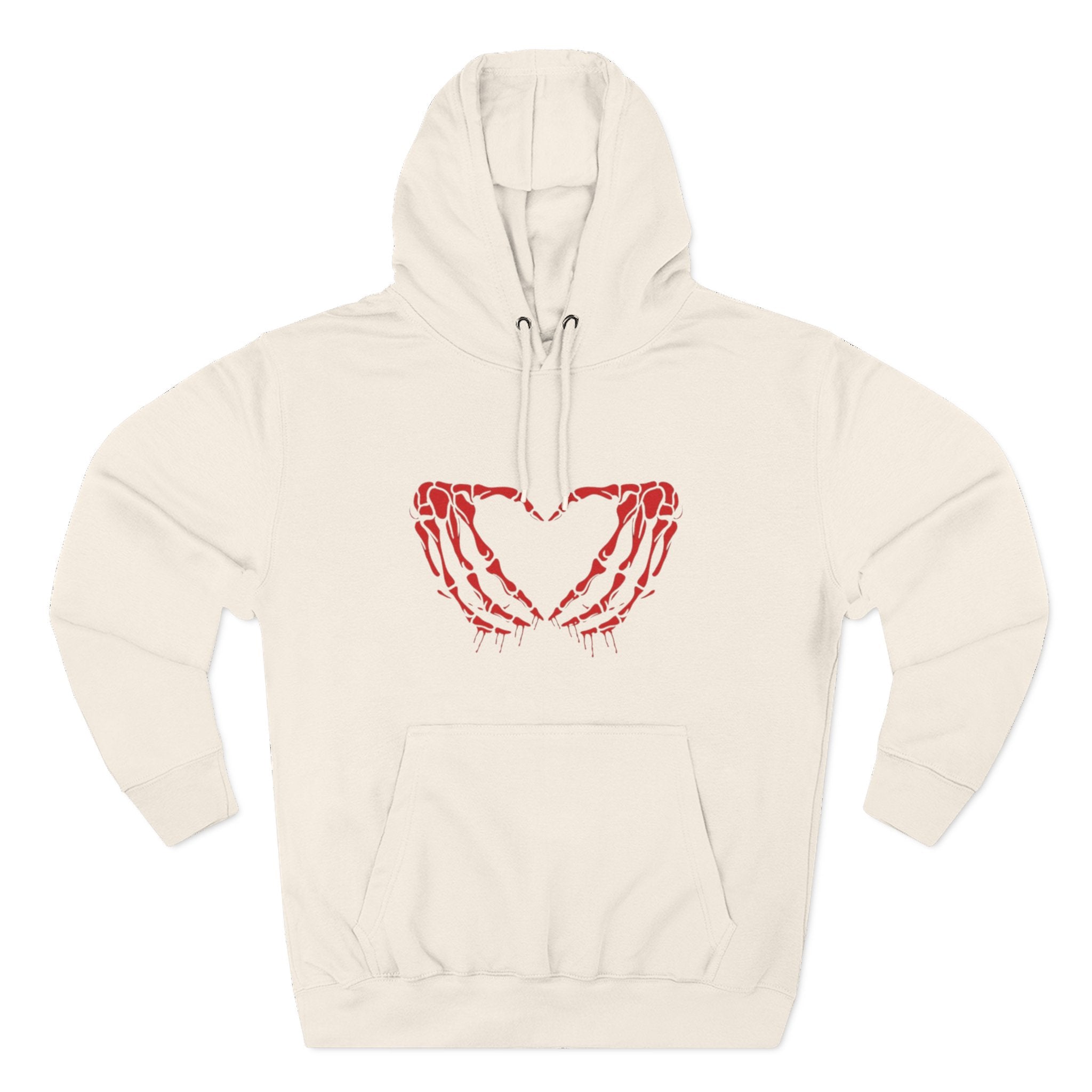 Heart & Eye Graphic Hoodie, Trendy Fleece Sweatshirt for Art Lovers, Unique Gift for Halloween, Edgy Cozy Wear, Perfect for Fall Layers