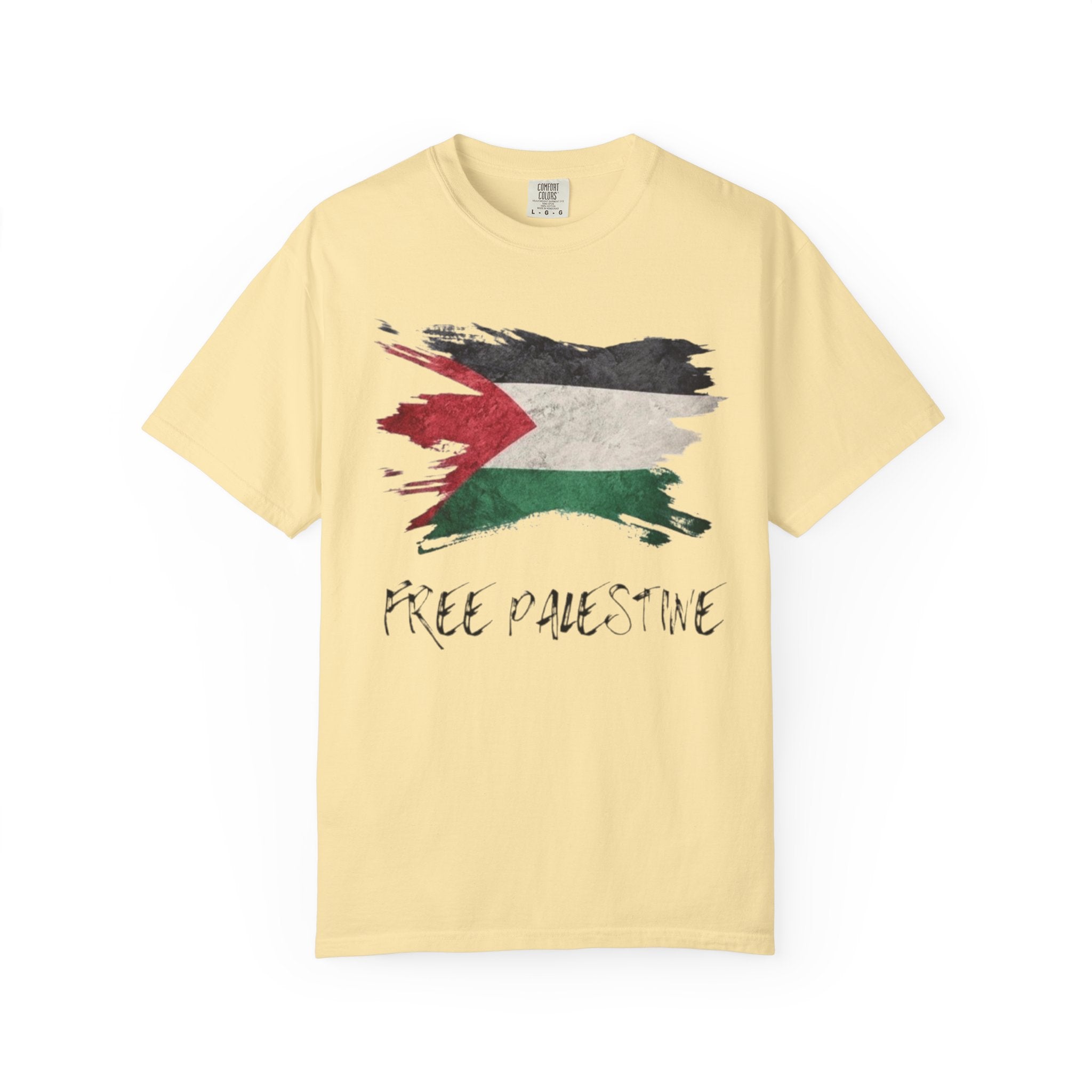 Free Palestine Garment-Dyed Unisex T-Shirt, Casual Wear, Activism Apparel, Gift for Supporters, Vintage Style Tee