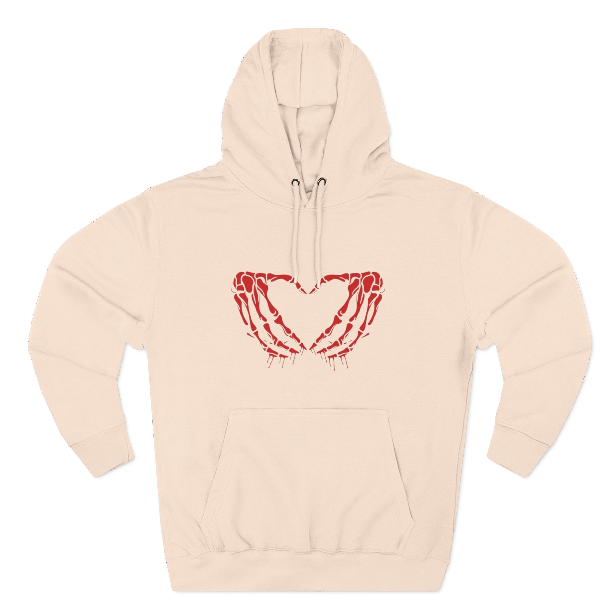 Heart & Eye Graphic Hoodie, Trendy Fleece Sweatshirt for Art Lovers, Unique Gift for Halloween, Edgy Cozy Wear, Perfect for Fall Layers