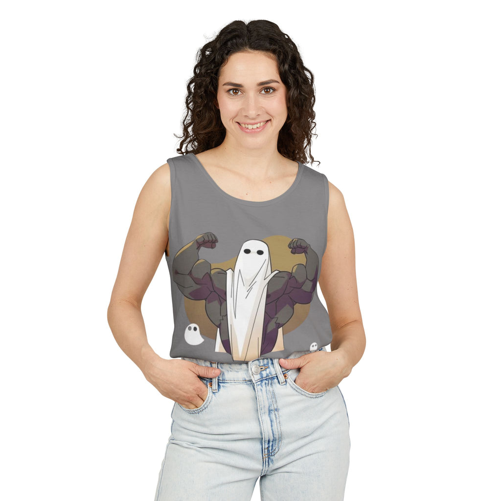 Vintage Distressed Unisex Tank Top - Retro Gym Ghost Shirt, Muscle Tee, Workout Sleeveless Top, Fitness Tank, Athletic Wear