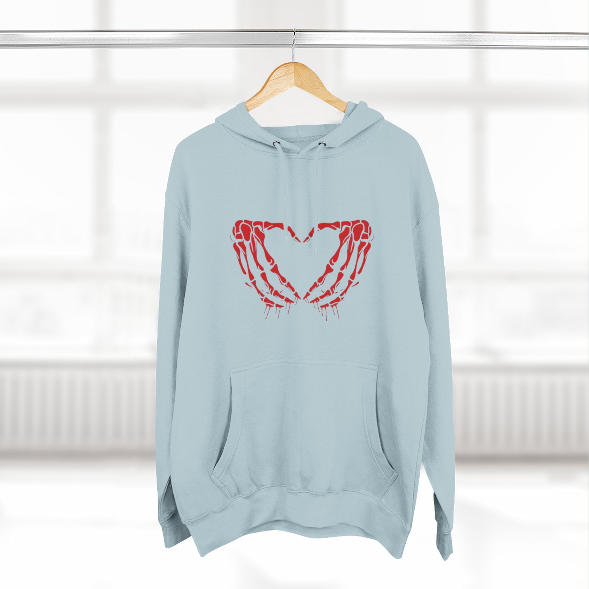 Heart & Eye Graphic Hoodie, Trendy Fleece Sweatshirt for Art Lovers, Unique Gift for Halloween, Edgy Cozy Wear, Perfect for Fall Layers
