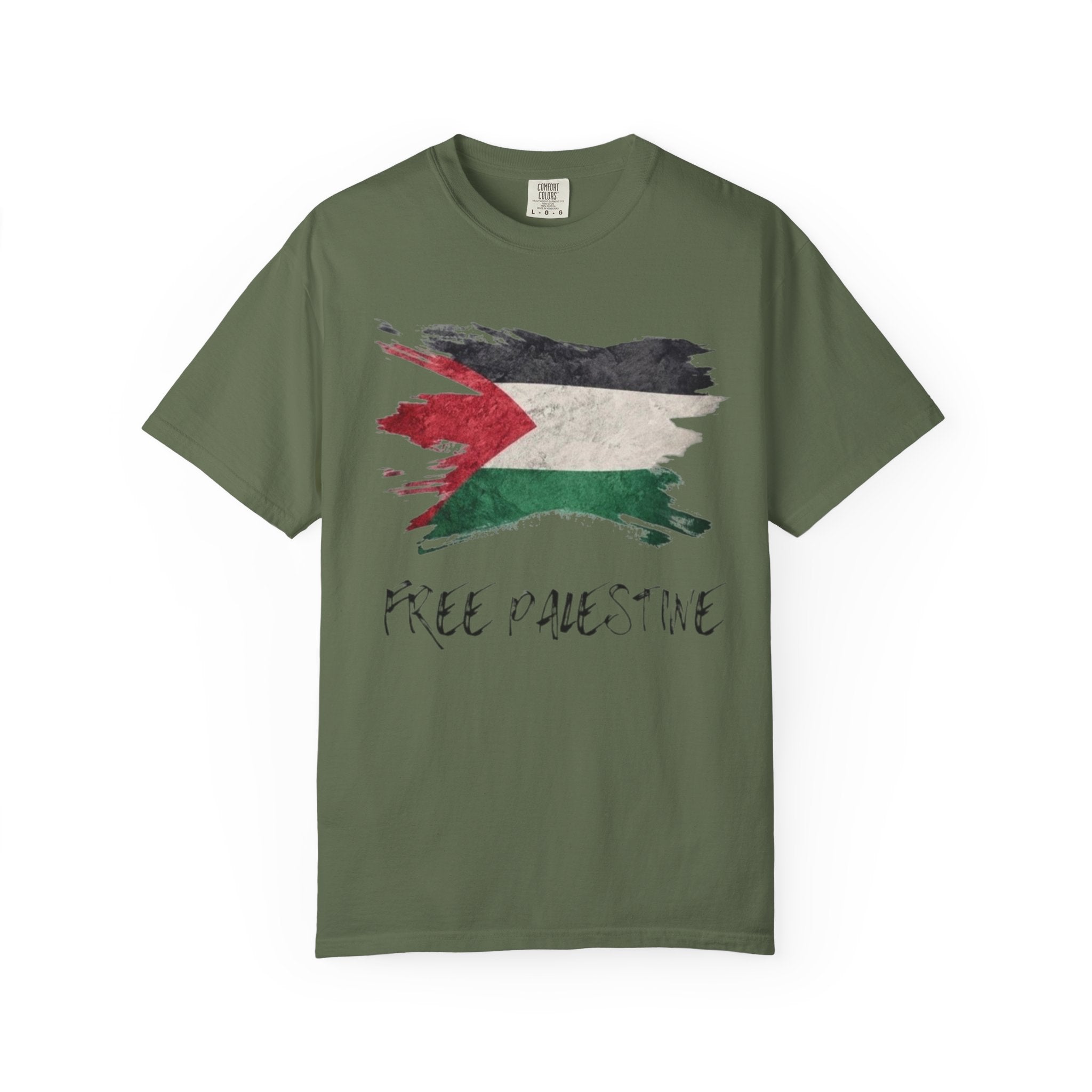 Free Palestine Garment-Dyed Unisex T-Shirt, Casual Wear, Activism Apparel, Gift for Supporters, Vintage Style Tee