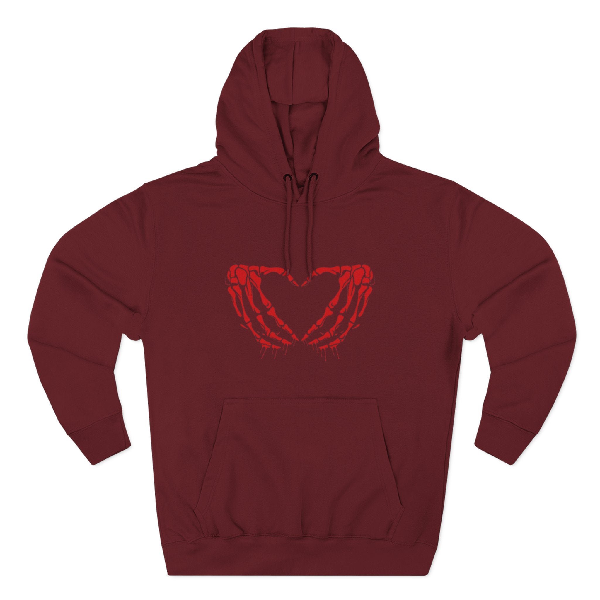 Heart & Eye Graphic Hoodie, Trendy Fleece Sweatshirt for Art Lovers, Unique Gift for Halloween, Edgy Cozy Wear, Perfect for Fall Layers