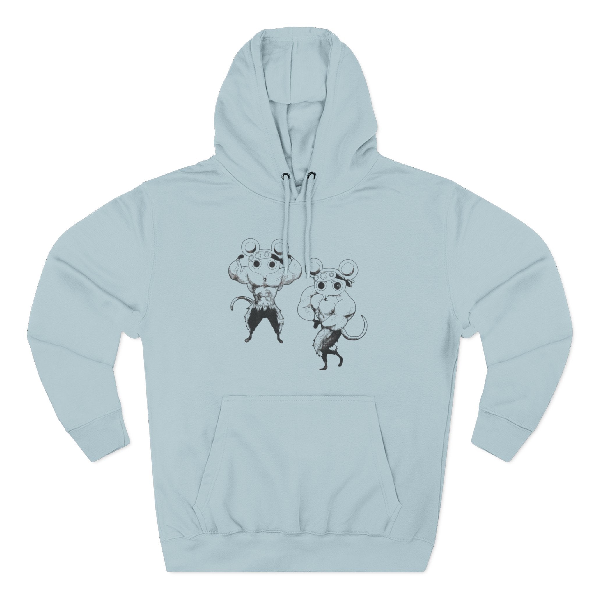 Anime Gym Rats Three-Panel Fleece Hoodie, Finess Body Builder Sweatshirt, Demon Slayer Gym Hoodie, Workout Anime Hoodie, Fitness Anime