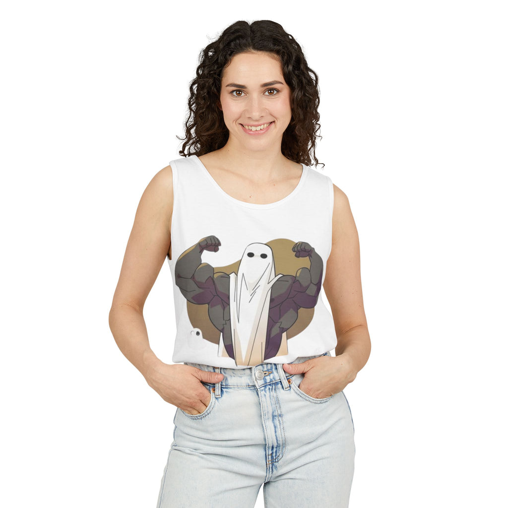 Vintage Distressed Unisex Tank Top - Retro Gym Ghost Shirt, Muscle Tee, Workout Sleeveless Top, Fitness Tank, Athletic Wear