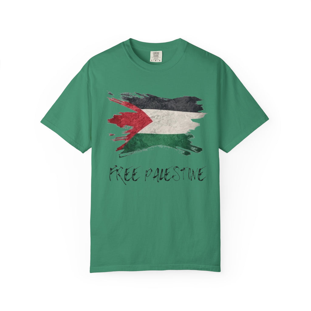 Free Palestine Garment-Dyed Unisex T-Shirt, Casual Wear, Activism Apparel, Gift for Supporters, Vintage Style Tee