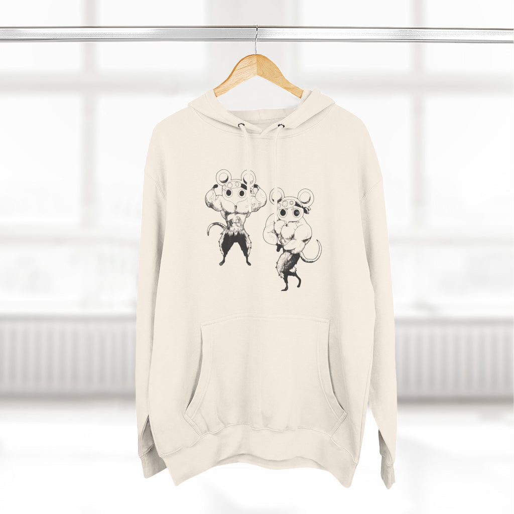 Anime Gym Rats Three-Panel Fleece Hoodie, Finess Body Builder Sweatshirt, Demon Slayer Gym Hoodie, Workout Anime Hoodie, Fitness Anime