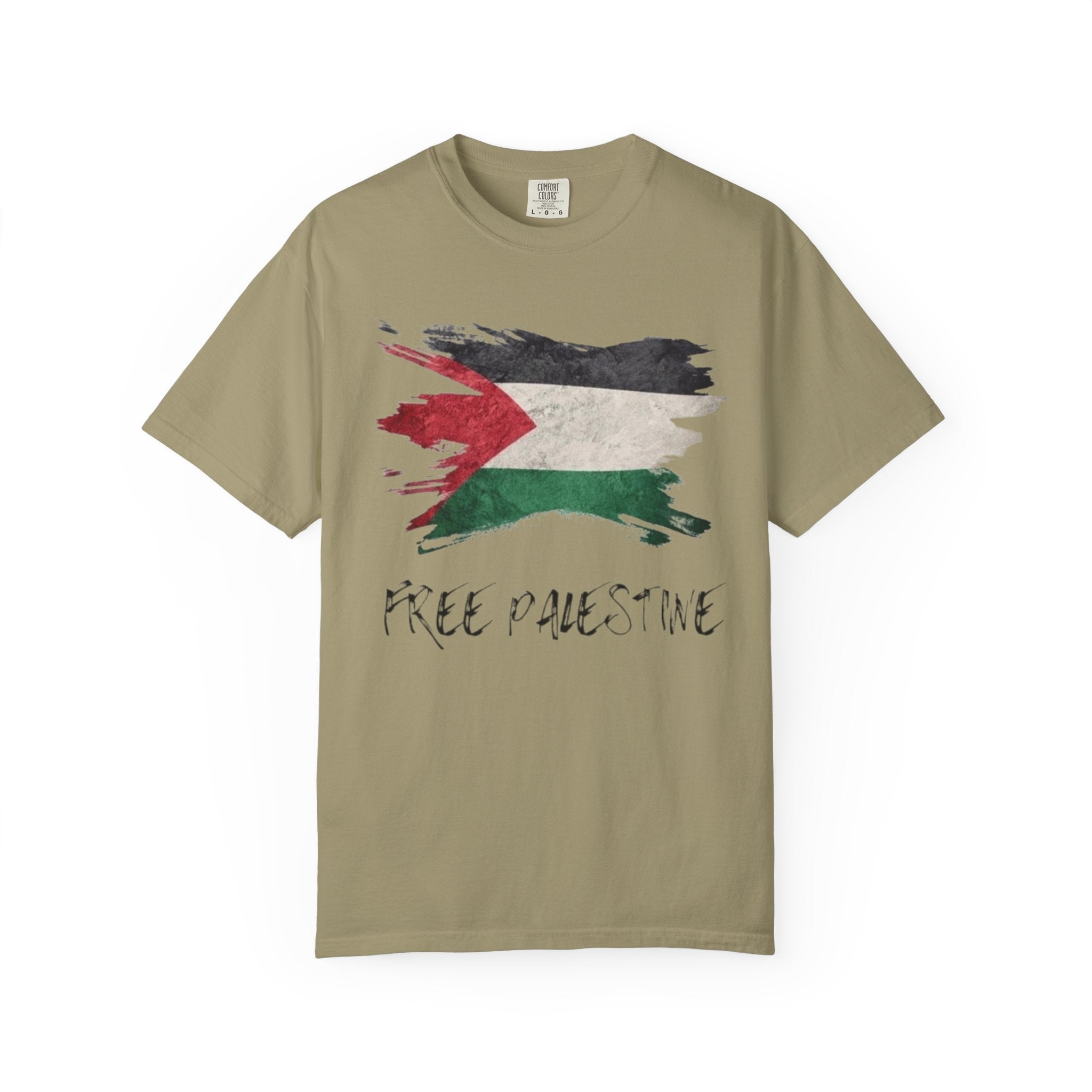 Free Palestine Garment-Dyed Unisex T-Shirt, Casual Wear, Activism Apparel, Gift for Supporters, Vintage Style Tee